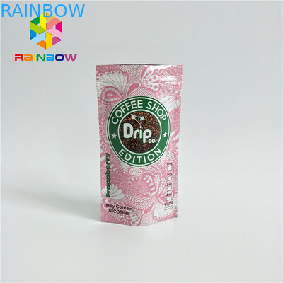 지플락 박판으로 만들어진 물자 플라스틱 주머니 포장은 1개의 방법 벨브를 가진 부대를 위로 서 있습니다