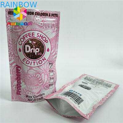 지플락 박판으로 만들어진 물자 플라스틱 주머니 포장은 1개의 방법 벨브를 가진 부대를 위로 서 있습니다