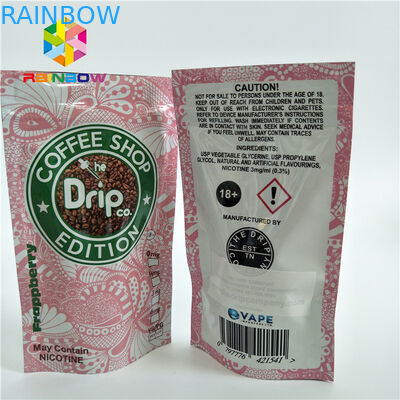 지플락 박판으로 만들어진 물자 플라스틱 주머니 포장은 1개의 방법 벨브를 가진 부대를 위로 서 있습니다