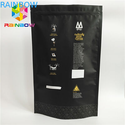 표를 하는 매트 검정 표면 1회분의 커피 봉지 지플락 FDA를 포장하는 음식 급료 플라스틱 주머니