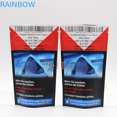 명확한 창은 약초차 CBD Powerfood 포장을 위한 지퍼 주머니 주문 인쇄를 위로 서 있습니다