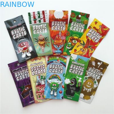 Zip 자물쇠 부대 Mylar 유형 주문 인쇄를 포장하는 손수레 이국적인 플라스틱 주머니