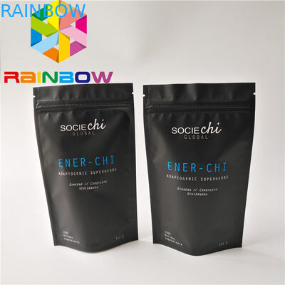 물자 음식 급료는 지퍼 주머니 포일 강선을 가진 콘에 의하여 형성된 Moringa 분말 부대를 위로 서 있습니다