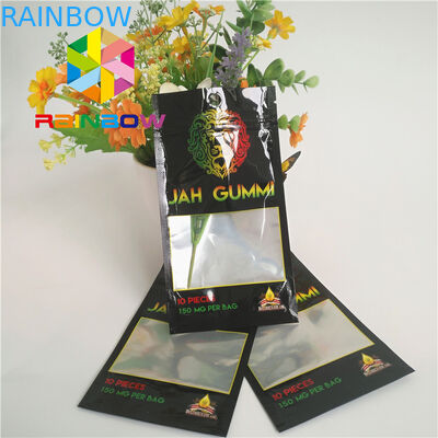 지플락 인쇄한 포일에 의하여 박판으로 만들어진 Mylar는 주머니 Mmj 잡초 마리화나 포장을 위로 서 있습니다