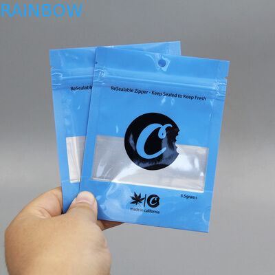 3.5g 과자를 포장하는 주문 초본 향은 명확한 창을 가진 Mylar 아이 증거를 자루에 넣습니다
