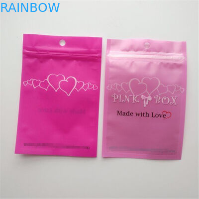 Resealable 화장용 포장 부대 분홍색 속눈섭 귀걸이 목걸이 보석 지퍼 주머니