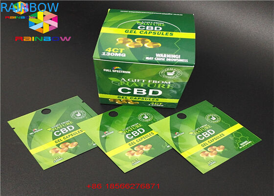 창을 가진 CBD GUMMIES 플라스틱 물집 Packa 부대에 의하여 박판으로 만들어지는 알루미늄 향낭