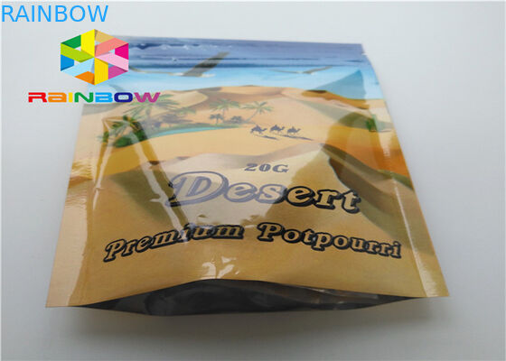 초본 향을 위한 3 옆 물개를 포장하는 광택 있고는/광택이 없는 효력 플라스틱 주머니