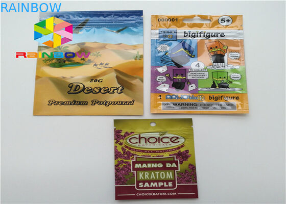 초본 향을 위한 3 옆 물개를 포장하는 광택 있고는/광택이 없는 효력 플라스틱 주머니