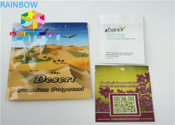 Kratom 주머니 에너지 알약 지퍼 자물쇠를 포장하는 초본 향 부대 플라스틱 주머니