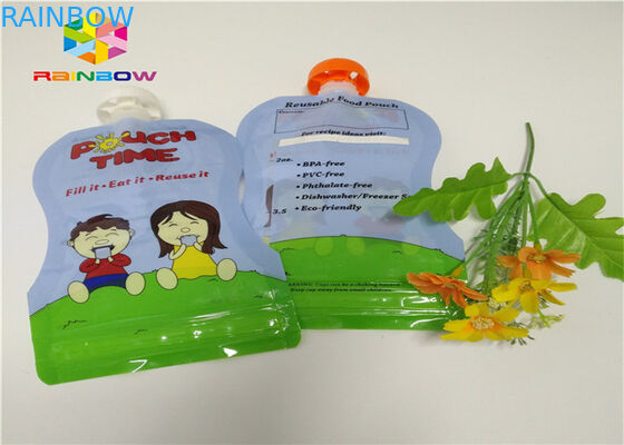 알루미늄 호일은 주문을 받아서 만들어진 주둥이 주머니 포장을 위로 서 있어 120ml 플라스틱을 인쇄하