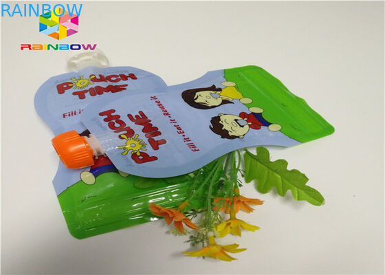 알루미늄 호일은 주문을 받아서 만들어진 주둥이 주머니 포장을 위로 서 있어 120ml 플라스틱을 인쇄하