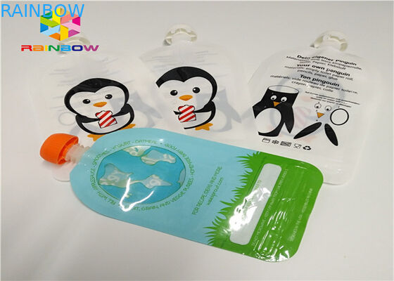 알루미늄 호일은 주문을 받아서 만들어진 주둥이 주머니 포장을 위로 서 있어 120ml 플라스틱을 인쇄하