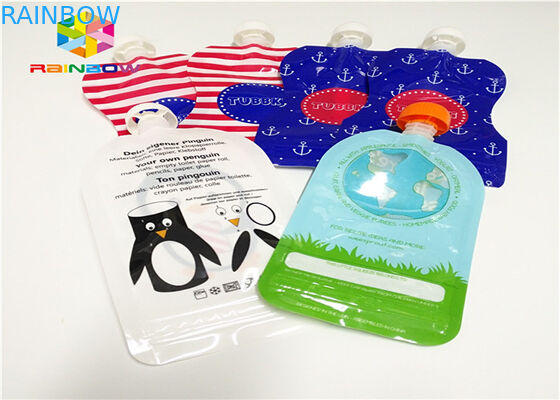 알루미늄 호일은 주문을 받아서 만들어진 주둥이 주머니 포장을 위로 서 있어 120ml 플라스틱을 인쇄하