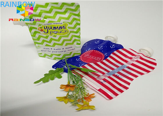 알루미늄 호일은 주문을 받아서 만들어진 주둥이 주머니 포장을 위로 서 있어 120ml 플라스틱을 인쇄하