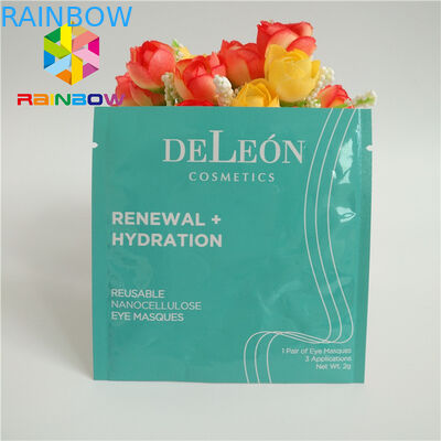 밀봉된 측이 지플락 부대를 인쇄한 3개는 알루미늄 호일 얼굴 눈 가면을 박판으로 만들었습니다