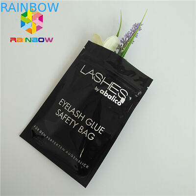 최고 열을 지퍼로 잠그십시오 - 자필 속눈섭이 주머니 명확한 정면을 위로 서 있는 포장 부대를 밀봉하십시오