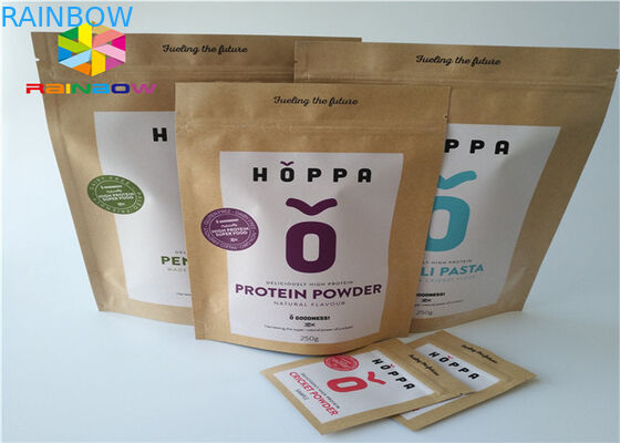 Kraft 종이 주문을 받아서 만들어진 종이 봉지 알루미늄 호일 Mylar 지플락 습기 장벽