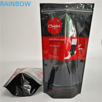 양말을 위한 Doy 까만 팩을 포장하는 Ziplock에 의하여 인쇄되는 비닐 봉투 분명히 창 내복