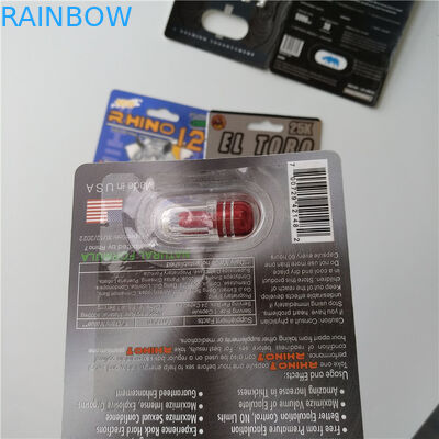 3D 카드 물집 팩 포장 관례는 서류상 카드 코뿔소 7 재규어 30000 성 알약 팩을 인쇄했습니다