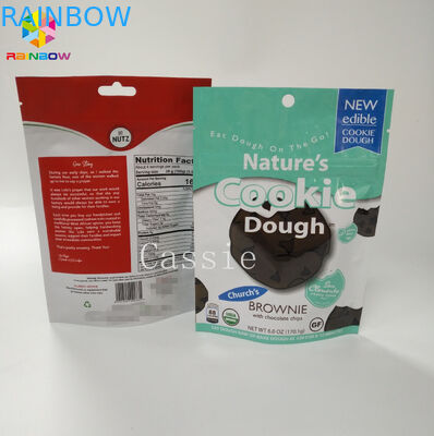 관례는 식사 포장 부대를 인쇄했습니다 냄새 증거 과자가 Ziplock를 가진 주머니를 위로 서 있는