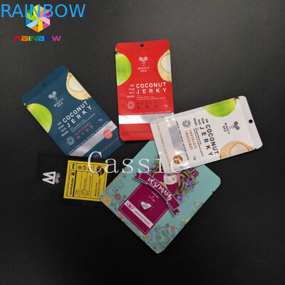 3 측에 의하여 밀봉된 지플락은 주머니 광택 있는 인쇄 화장용 얼굴 가면 포장을 위로 서 있습니다