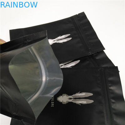 광택이 없는 까만 식품 포장 영화 250 그램은 1회분의 커피 봉지 FDA SGS 승인을 위로 서 있습니다