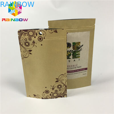 지플락 Kraft 종이는 방습 견과 식사를 위한 주머니 알루미늄 호일 각자 대를 위로 서 있습니다