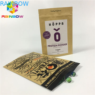 지플락 Kraft 종이는 방습 견과 식사를 위한 주머니 알루미늄 호일 각자 대를 위로 서 있습니다