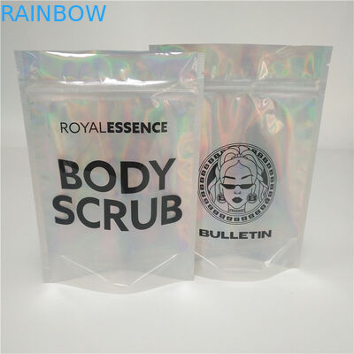 기어오르는 자필 포일 주머니 포장 홀로그램 부대 Mylar 반짝임 분말 매니큐어 부대