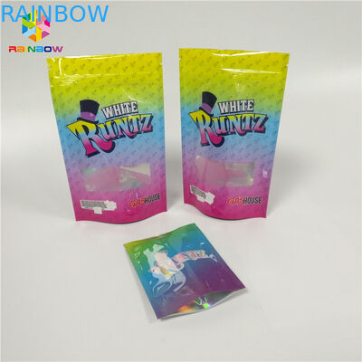 관례는 CBD 사탕 포장을 위한 냄새 증거 Runtz Resealable 지플락 Doypack에 의하여 박판으로 만들어진 물자 부대를 인쇄했습니다