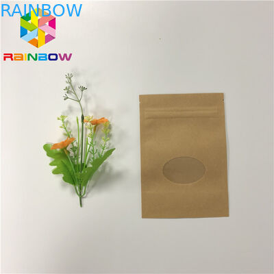 3개의 측에 의하여 밀봉된 Kraft는 건조 과일 포장을 위한 지퍼 주머니 부대를 위로 서 있습니다