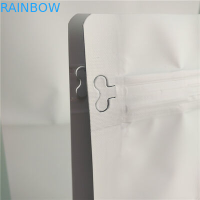 공기판을 가진 편평한 바닥 부대 식품 포장 영화 보통 백색 인쇄 최고 충전물