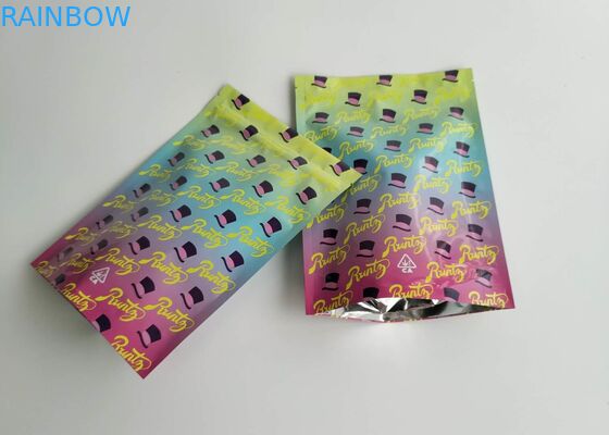 인쇄된 Zip 자물쇠 디자인 관례는 주머니 광택 있는 Runtz 부대 냄새 증거를 위로 서 있습니다