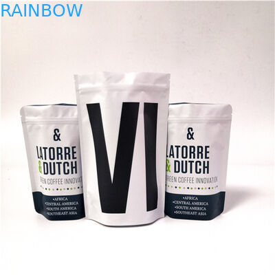 알루미늄 호일을 포장하는 광택이 없는 우유 커피 부대 플라스틱 주머니는 물개 주머니를 치유합니다