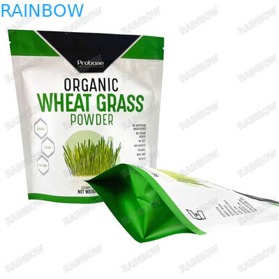 친환경 크래프트 종이 가방 플라 재료 지프 잠금 가방 로고로 서있는 가방 내구성 높은 품질 포장 가방 스탠