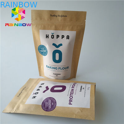 Eco 친절한 포일 주머니 포장 음식 급료 지플락 로고에 의하여 인쇄되는 Kraft 기술 종이