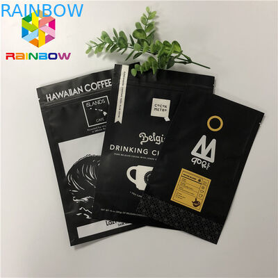 매트는 200g 알루미늄 호일을 위로 서 있습니다 주머니 Zip 자물쇠 1회분의 커피 봉지 사진 요판 인쇄를 검게 합니다