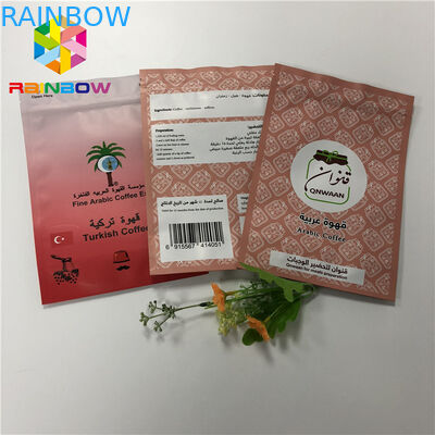 재사용할 수 있는 Ziplock를 가진 다채로운 알루미늄 호일 1회분의 커피 봉지를 포장하는 포일 주머니를 위로 서 있으십시오