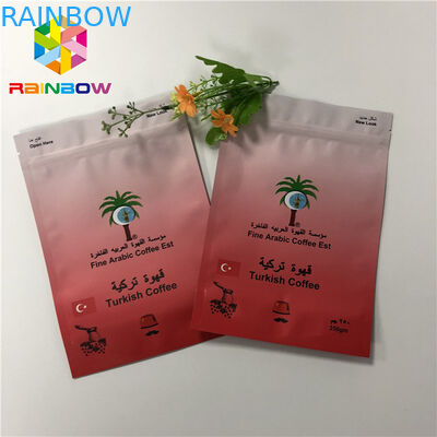 재사용할 수 있는 Ziplock를 가진 다채로운 알루미늄 호일 1회분의 커피 봉지를 포장하는 포일 주머니를 위로 서 있으십시오