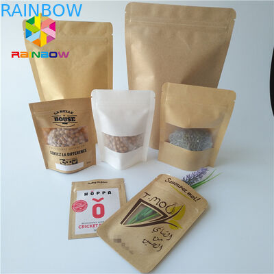 재사용할 수 있는 식사 부대 포장 관례는 Kraft 음식을 위로 서 있습니다 증명서를 준 주머니 SGS를 인쇄했습니다