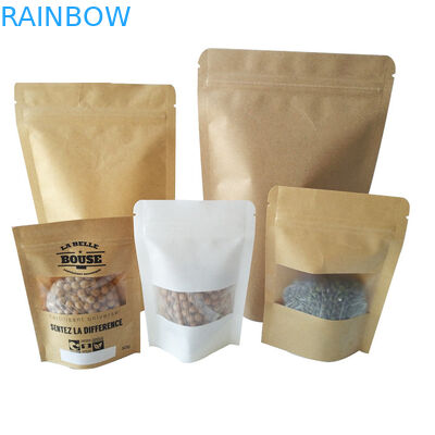 재사용할 수 있는 식사 부대 포장 관례는 Kraft 음식을 위로 서 있습니다 증명서를 준 주머니 SGS를 인쇄했습니다