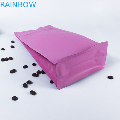 주문을 받아서 만드는 지퍼 주머니 부대 CYMK 색깔을 포장하는 옆 삼각천 커피를 위로 서 있으십시오