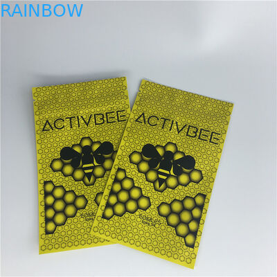 3 옆 물개는 커피 주머니 플라스틱 Mylar Zip 자물쇠 담배 잡초 포장을 위로 서 있습니다