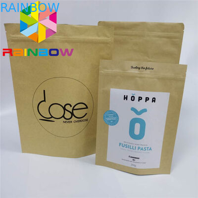 커피 잡초는 Kraft 종이를 포장하는 주머니 부대 관례에 의하여 인쇄된 종이를 위로 서 있습니다