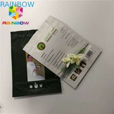 Resealable Kraft 종이는 위로 주머니를 박판으로 만들었습니다 알루미늄 호일 비닐 봉투를 서 있습니다