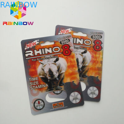 카드를 포장해 남자를 위한 3D 효력 성 알약을 포장하는 정상적인 크기 물집 카드