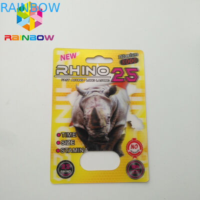 카드를 포장해 남자를 위한 3D 효력 성 알약을 포장하는 정상적인 크기 물집 카드