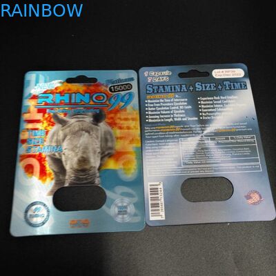 카드를 포장해 남자를 위한 3D 효력 성 알약을 포장하는 정상적인 크기 물집 카드