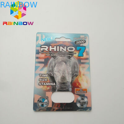 카드를 포장해 남자를 위한 3D 효력 성 알약을 포장하는 정상적인 크기 물집 카드